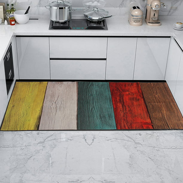 Geometric,Washable Kitchen Area Rug 36x 60 Mosaic Futuristic Personalized Floor mats 